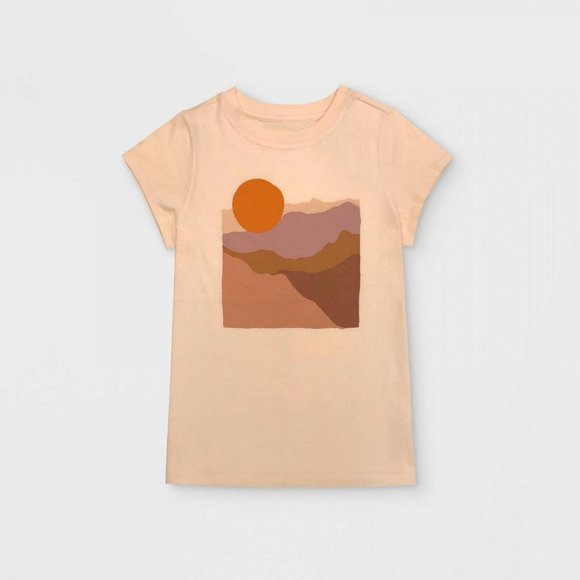 Universal Thread Women's Short Sleeve Sunset T-Shirt 561669 Brown L - Picture 4 of 5